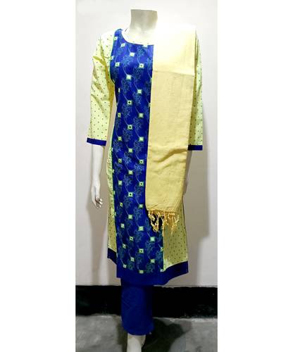 Cotton Screen Printed Embridered Stitched 3 Piece by Bangaliana