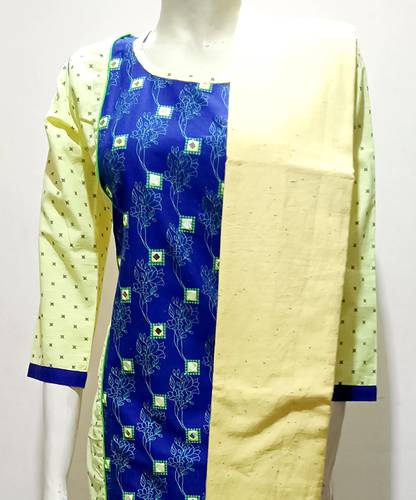 Cotton Screen Printed Embridered Stitched 3 Piece by Bangaliana